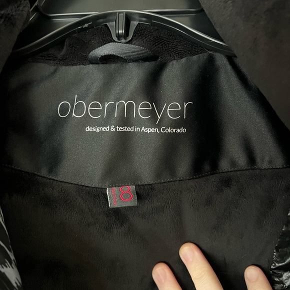 Obermeyer Leopard Print Puffer Jacket – Women’s Size 8 Ski Snowboard Winter Coat - Picture 10 of 16